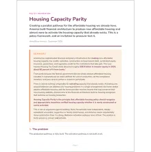 The first page of the framework, headed Housing Capacity Parity